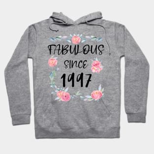 Women 24 Years Old Fabulous Since 1997 Flowers Hoodie